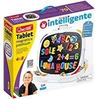 Quercetti-Quercetti-5341 Pizarra de Letras y números magnéticos- Juegos educativos (5341)